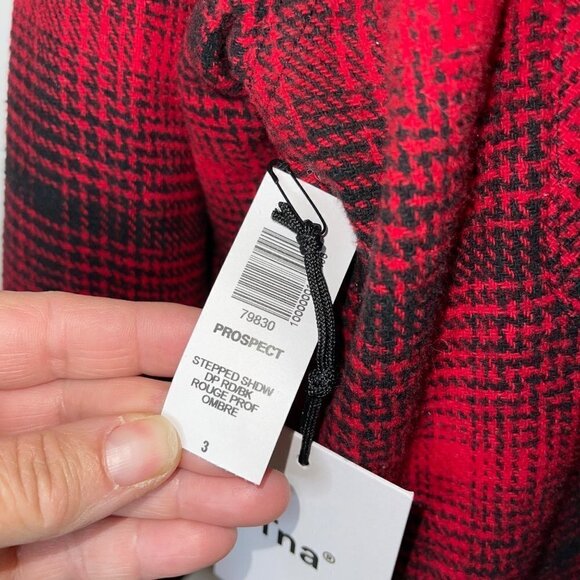 Tna Womens Jacket Size Large Red Prospect Sherpa Shacket Plaid Button Down - Picture 7 of 10